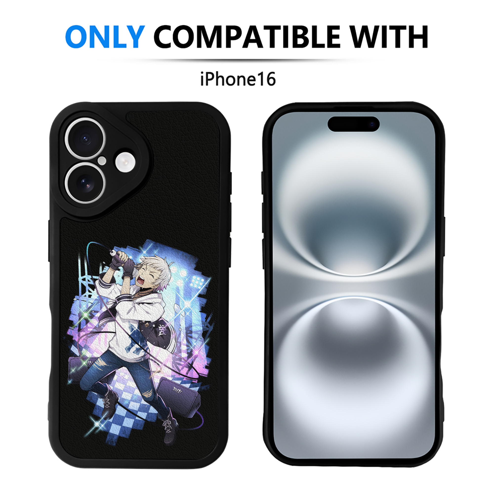 （画像用） 文豪ストレイドッグス Bungo Stray Dogs 【iPhone 16シリーズ対応】シリコンスマホケース（レザー調） 材質：シリコン